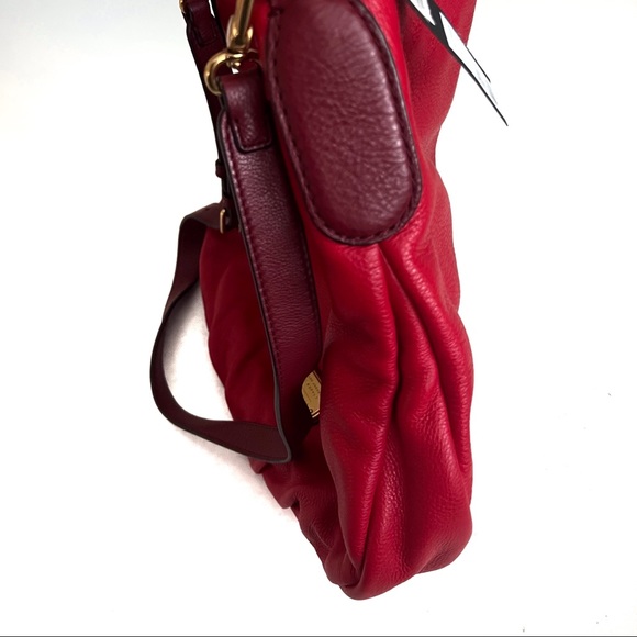 Marc by Marc Jacobs Red Leather New Q Hillier Hobo - Picture 6 of 11